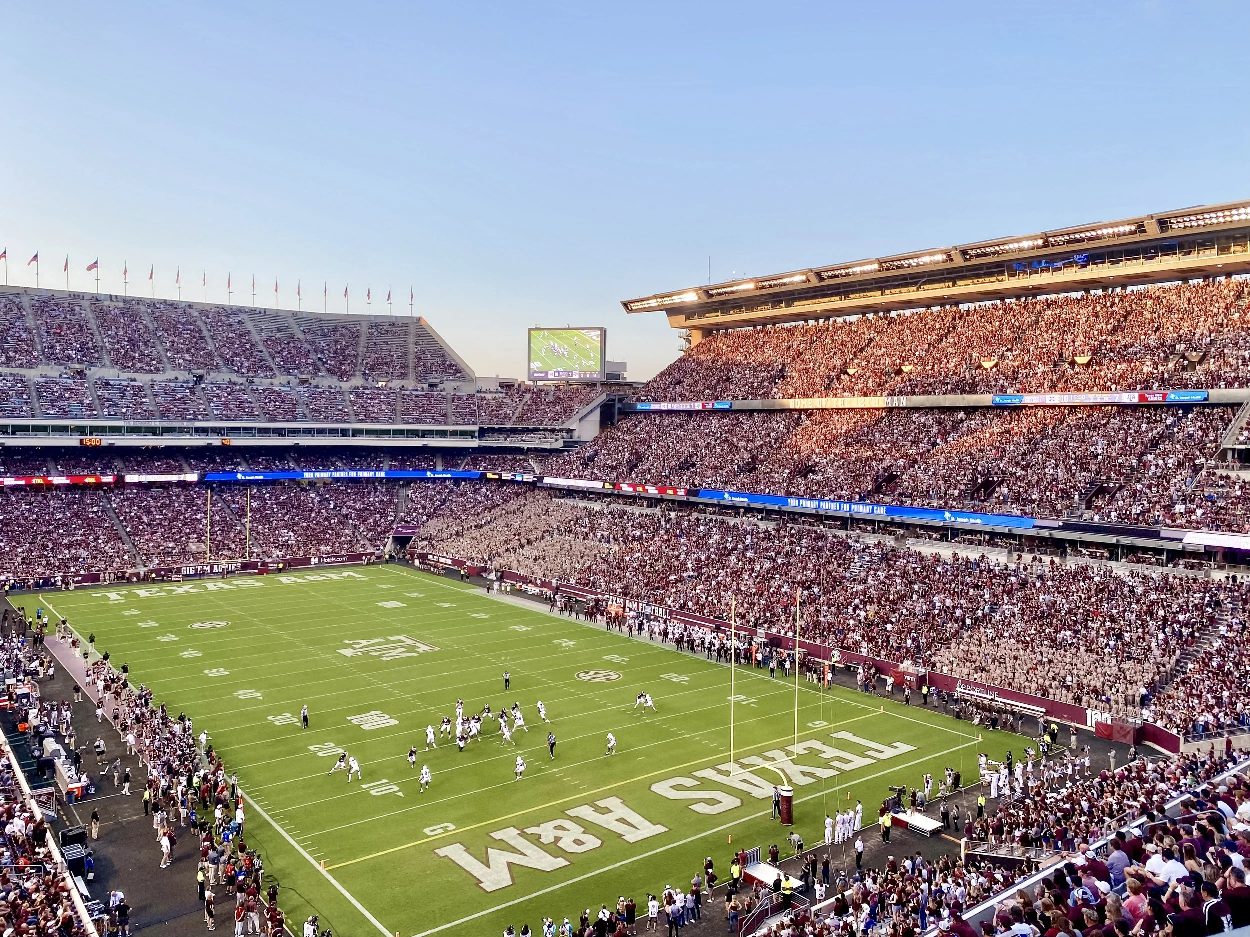 Game day at Texas A M s Kyle Field in College Station Texas